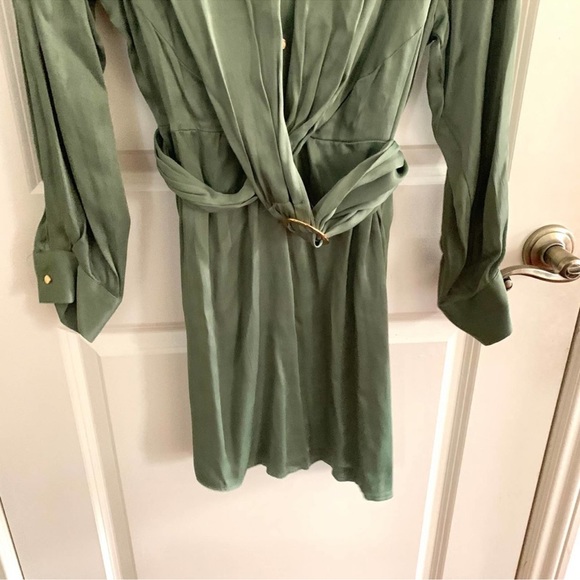 Zara belted satin effect mini dress - Picture 7 of 9